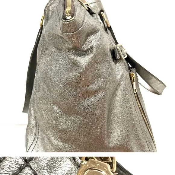 Yves Saint Laurent Metallic Downtown Tote - Picture 9 of 9